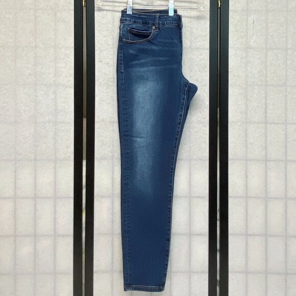 Tahari Mid Rise Chloe Fit Solution Stretch Skinny Denim Jeans Faded Medium Wash - Picture 5 of 16